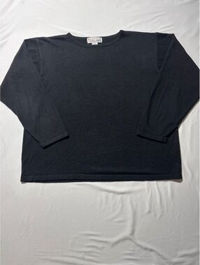 Milano Woman Design Group Black Acrylic Cotton Sweater Size